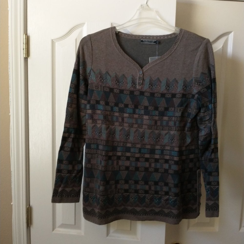 Peruvian Connection Pima Cotton Sweater  *NWT*